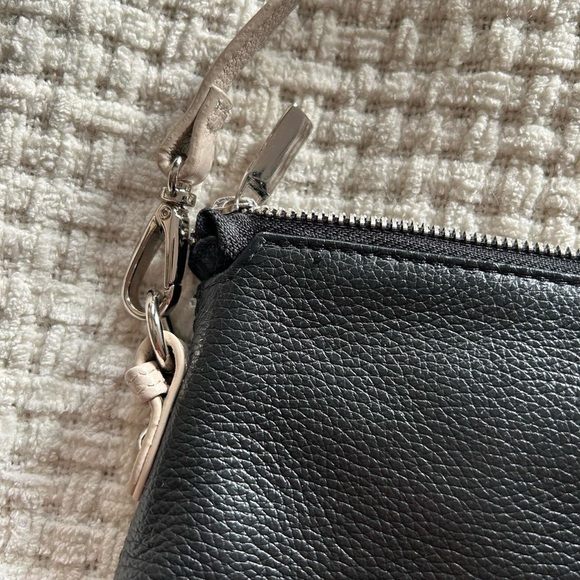 Vintage Y2K  mini shoulder bag / handbag black / beige - Picture 3 of 7